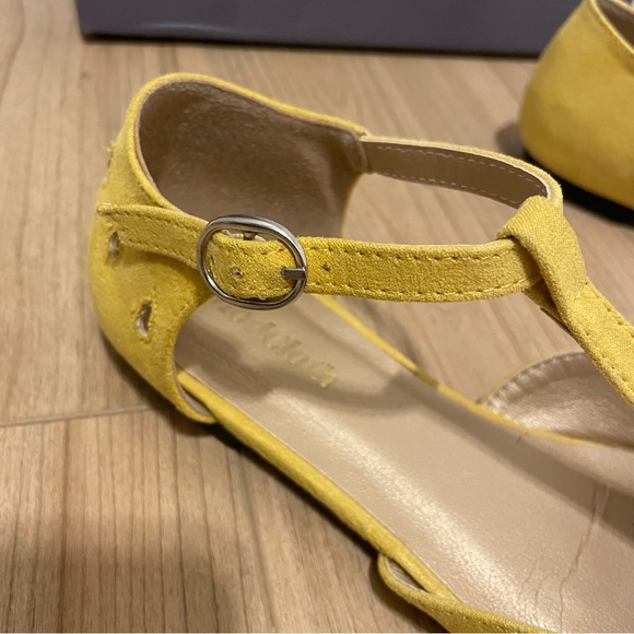 ModCloth Yellow The Zest Is History T-Strap Flats - Size 6 - Picture 13 of 16